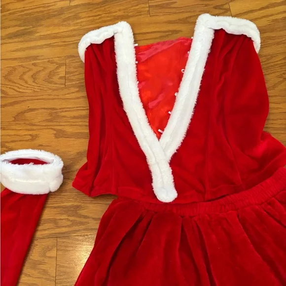 Ladies Mrs. Santa Claus Christmas outfit size M vintage - Picture 2 of 6